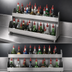 Thumbnail image #4 for Advance Tabco Underbar Basics™ Heavy Duty Double-Tier Stainless Steel Speed Rail, 42 Inch, 22-24 Bottle Capacity