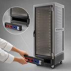 Thumbnail image #4 for Metro C5 Insulation Armour C539-CFC-L-GY Full-Height Mobile Heated Holding & Proofing Cabinet, Clear Door, 35 Full-Size Pan Capacity