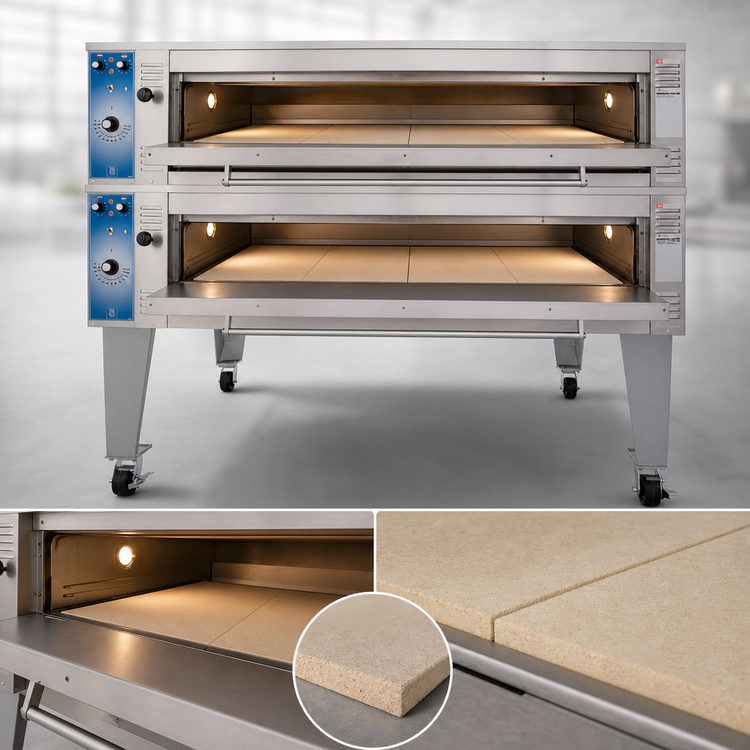 Product image #4 for Bakers Pride Super Deck Series 2-Deck Electric Pizza Deck Oven with 57 x 36 x 7 Inch Cavities