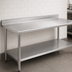 Thumbnail image #4 for Eagle Spec-Master 144-Inch x 30-Inch 14-Gauge Stainless Steel Work Table with 4-1/2-Inch Backsplash and Adjustable Undershelf