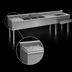 Thumbnail image #4 for Eagle Group 1800 Series 120-Inch Underbar Combination Unit with 3 Sink Bowls, Left Ice Bin, and Dual Drainboards