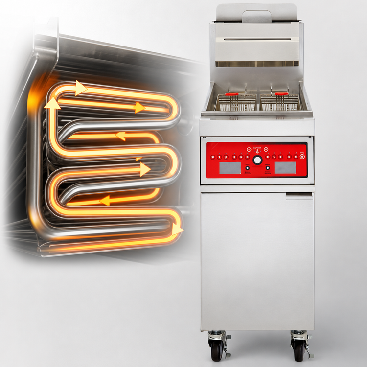 Product image #5 for Vulcan PowerFry3 High-Efficiency Gas Floor Fryer with Programmable Computer Controls, 85-90 lb Capacity, 21-Inch Wide