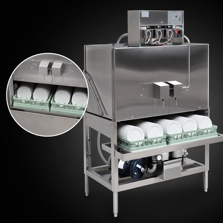 Product image #4 for American Dish Service 5AG-ES Double Rack Low-Temp Chemical Sanitizing Door-Type Dishmachine