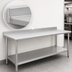Thumbnail image #4 for Eagle Spec-Master 108-Inch Stainless Steel Work Table with Adjustable Undershelf and Rear Up-Turn