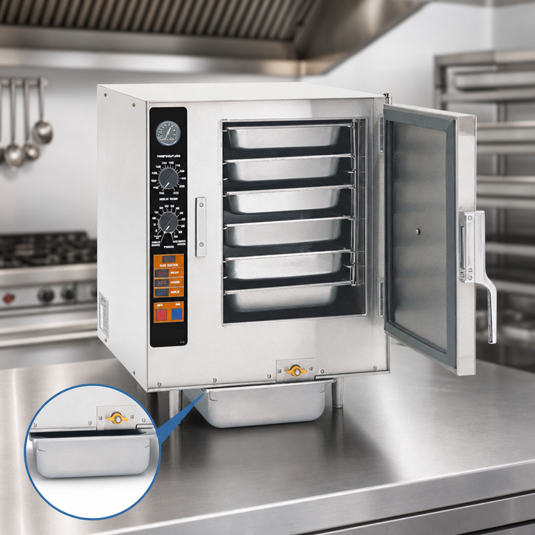 Product image #4 for Groen Intek Countertop Boilerless Connectionless Electric Convection Steamer, 6 Full-Size Pan Capacity, 208V/3-Phase