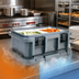 Thumbnail image #5 for Cambro Ultra Pan Carrier Top-Loading Insulated Food Pan Carrier, 1 Full-Size GN Pan, 6-Inch Deep, Granite Gray
