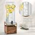Thumbnail image #4 for Cal-Mil Mid-Century 3-Gallon Single Beverage Dispenser with Ice Chamber, Walnut Base and Brass Frame