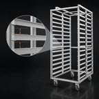 Thumbnail image #4 for Baxter Manufacturing BDRSB-12 Stainless Steel Double Side-Load Rack for Double Rack Oven, 12 Slides, Baxter Style Lift