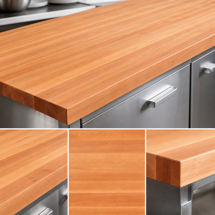 Product image #4 for Boos Block American Cherry Edge Grain Kitchen Countertop, 108 x 42 x 2-1/4 Inches, Penetrating Oil Finish