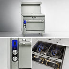 Thumbnail image #4 for Imperial (Middleby) Spec Series IHR-2FT-C 36-Inch Commercial Gas Range with Two French Tops and Convection Oven
