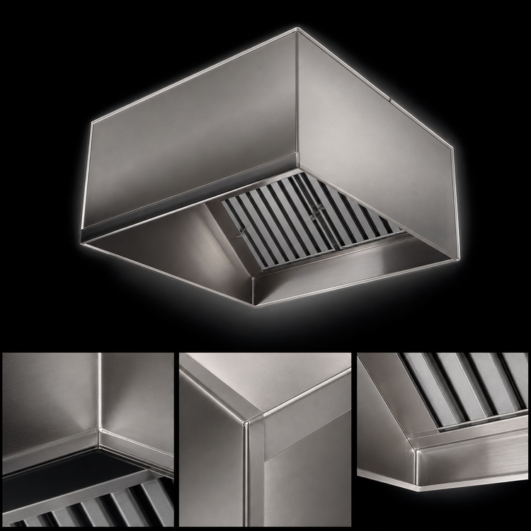 Product image #4 for Eagle Group SpecAir HES96-102 102" Wall Type Exhaust-Only Commercial Kitchen Hood with Short Front