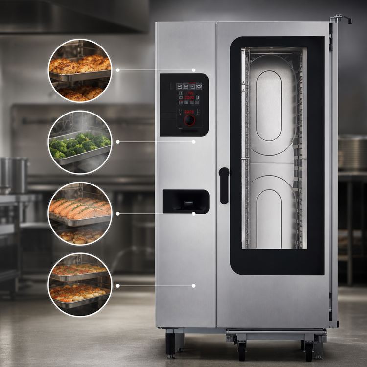 Product image #4 for Convotherm C4 EasyDial 20-Pan Electric Boilerless Roll-In Combi Oven/Steamer