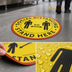 Thumbnail image #4 for Winco Social Distancing Anti-Slip Floor Decal, 12-Inch Round, Yellow/Black