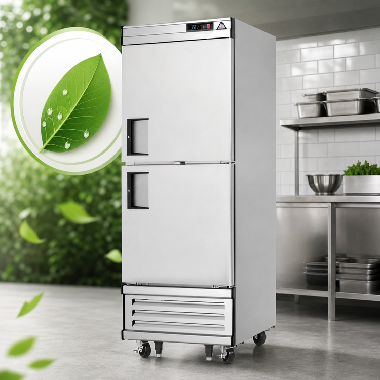 Product image #4 for Everest Refrigeration 29-1/4-Inch One-Section Reach-In Refrigerator with Bottom-Mounted Refrigeration, Half-Height Solid Hinged Doors, 23 Cu. Ft.