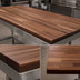 Thumbnail image #4 for Boos Block American Black Walnut Kitchen Countertop, 96 x 25 x 1-1/2 Inch, Blended Rail Edge Grain, Varnique Finish