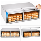 Thumbnail image #4 for APW Wyott (Middleby) BC-50 Hot Dog Bun Cabinet, Stainless Steel, 144-Bun Capacity, Lift-Up Plexiglass Doors