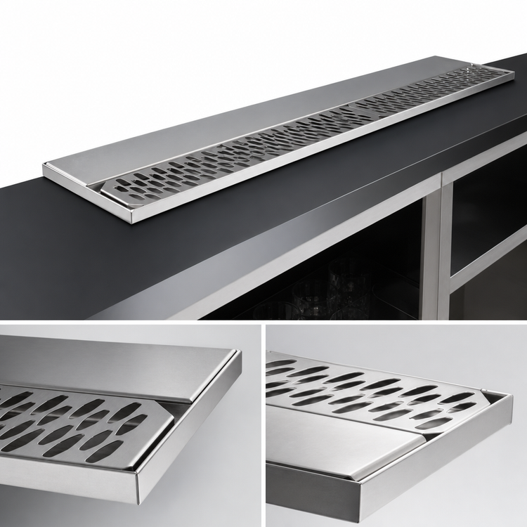 Product image #4 for Glastender DR-36L 36-Inch Underbar Drink Rail with Left Drain
