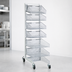 Thumbnail image #4 for Quantum Mobile Single-Sided Partition Wall Starter Unit with Baskets, 18 x 26 x 74 Inches, White and Chrome Finish