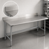 Thumbnail image #4 for Eagle Group Budget Series Stainless Steel Work Table with Backsplash and Tubular Base, 144 x 36 Inches