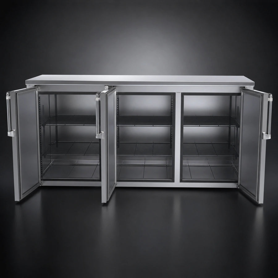 Three Locking Hinged Doors