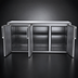 Thumbnail image #4 for Krowne 72-Inch Remote Back Bar Storage Cabinet, 3-Section, 3 Solid Hinged Doors