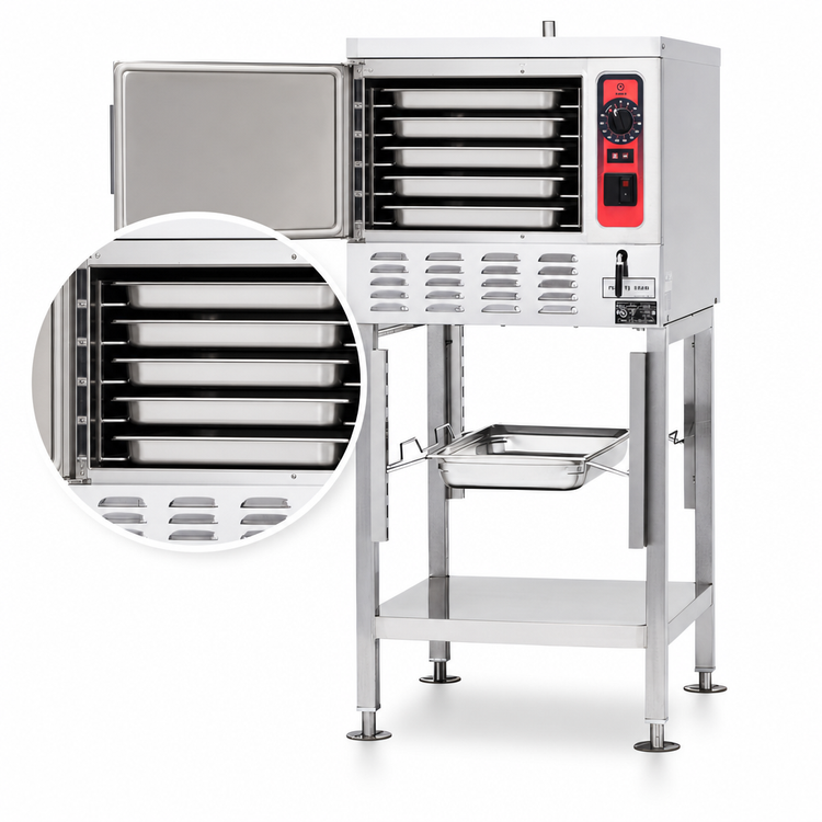 Product image #4 for Vulcan C24EO5 Countertop Boilerless/Connectionless Electric Convection Steamer, 5 Pan Capacity