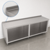 Thumbnail image #4 for John Boos Open Front Cabinet Base Work Table, 120 x 24 Inches, 16-Gauge Stainless Steel Top, 1-1/2 Inch Rear Riser