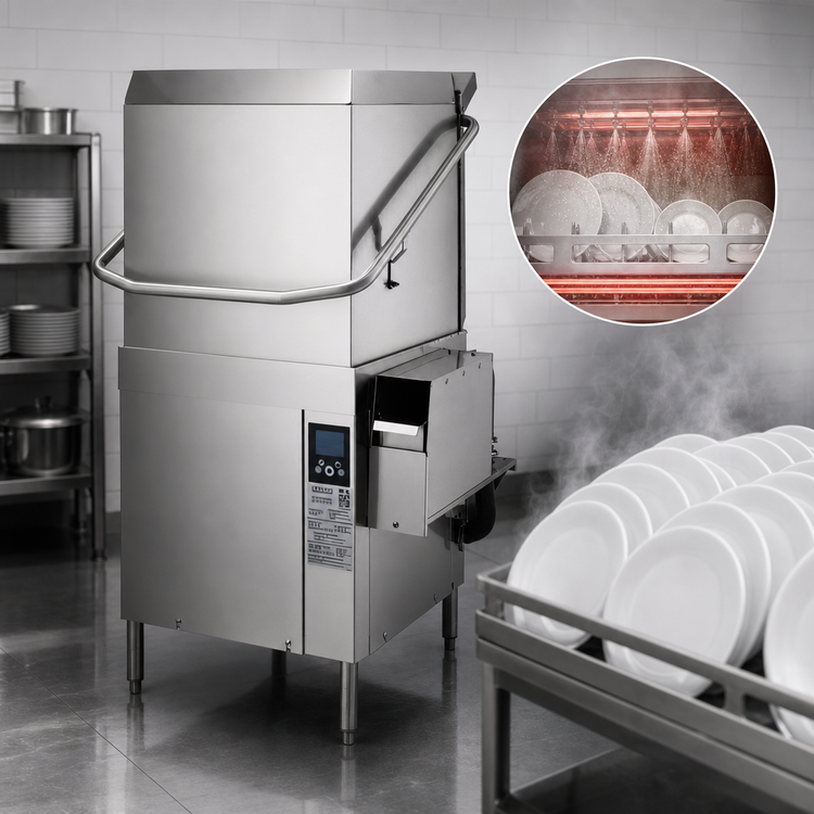 Product image #4 for Hobart AM16-ASR-2 High-Temp Automatic Soil Removal Door-Type Dishwasher, 52 Racks/Hour, 208-240V