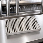 Thumbnail image #4 for Micro Matic USA DP-820D-12 Stainless Steel Surface-Mount Drip Tray Trough, 12"W x 8"D, Perforated Screen, 5/8" O.D. Drain