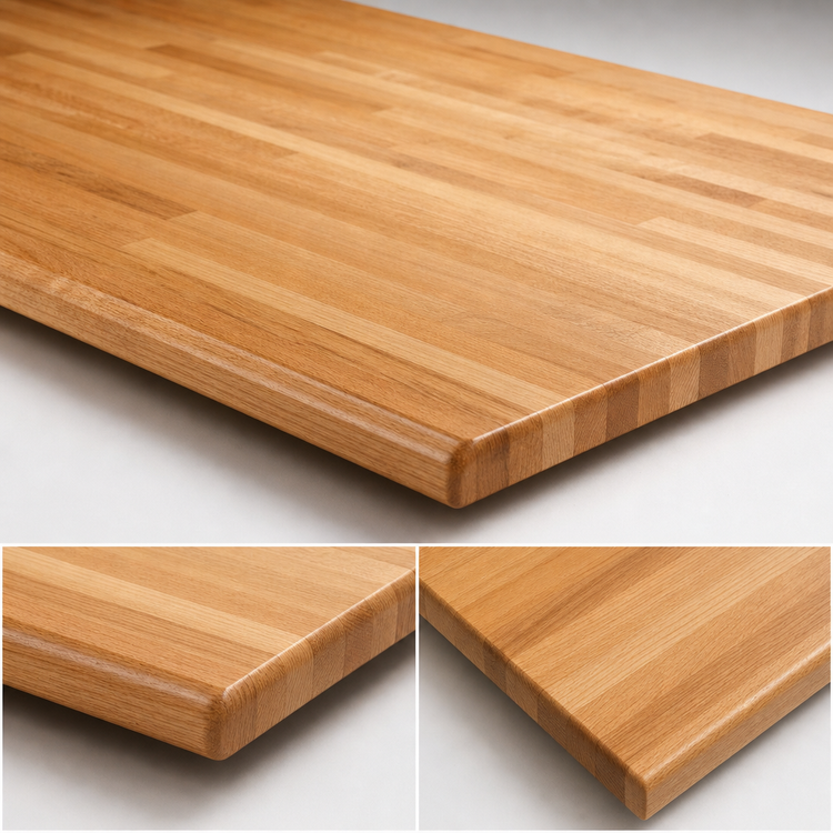 Product image #4 for Appalachian Red Oak Blended Edge Grain Island Countertop, 144 x 38 x 1-1/2 Inch, Varnique Finish