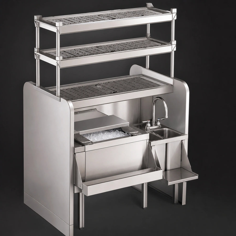 Dual Sinks on Right with Lead-Free Faucet