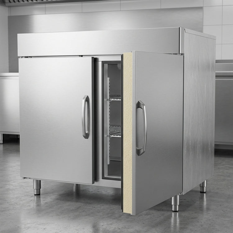 Product image #3 for Continental Refrigerator DL2W Designer Line 2-Section Reach-In Heated Holding Cabinet, 50 cu. ft.