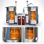 Thumbnail image #4 for Crown EC-6TW-2 Countertop Twin 6-Gallon Electric Tilting Kettle