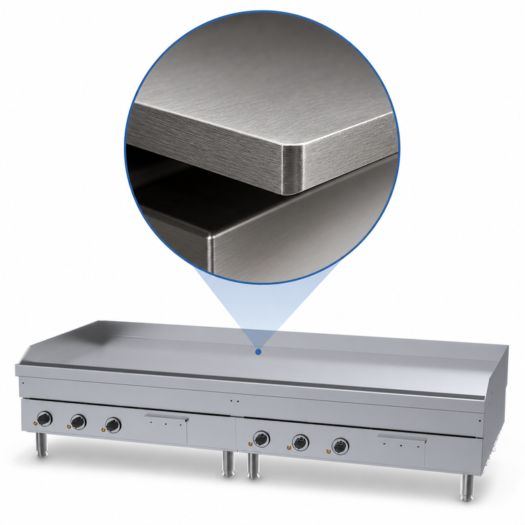 Product image #4 for Garland E24 Series 72-Inch Countertop Electric Griddle, 24 kW, Thermostatic Controls