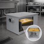 Thumbnail image #4 for Klinger's Trading GT-20 Commercial Grease Interceptor, 10 GPM, 20 lb Capacity, Epoxy-Coated Steel