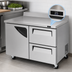 Thumbnail image #4 for Turbo Air Super Deluxe 48-Inch Worktop Refrigerator with 1 Door and 2 Drawers, 12 Cu. Ft., Stainless Steel, Self-Cleaning Condenser