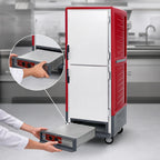 Thumbnail image #4 for Metro C5 Insulation Armour C539-HDS-U Full-Height Mobile Heated Holding Cabinet, Dutch Doors, 17 Sheet Pan/32 Hotel Pan Capacity