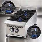 Thumbnail image #4 for Star (Middleby) Ultra-Max 802HA 12-Inch Countertop Gas Hot Plate, 2 Burners, 60,000 BTU, Stainless Steel, Adjustable Legs