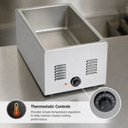 Thumbnail image #4 for Eagle Group RedHots 1220CWD-240 Countertop Electric Cooker/Warmer, 12 x 20-Inch Pan, Wet/Dry, Thermostatic, Stainless Steel, 240V