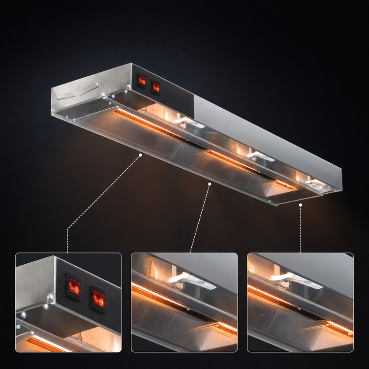 Product image #4 for Eagle RedHots 54-Inch Single High-Watt Unlighted Strip Heat Lamp, 120V