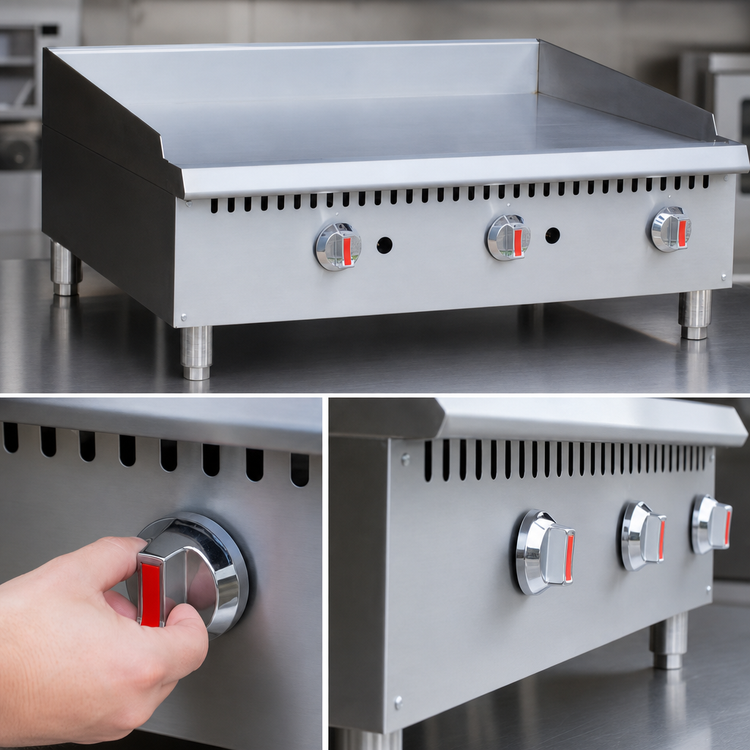 Product image #4 for Serv-Ware SMGS-36 36-Inch 3-Burner Manual Gas Griddle, Natural Gas