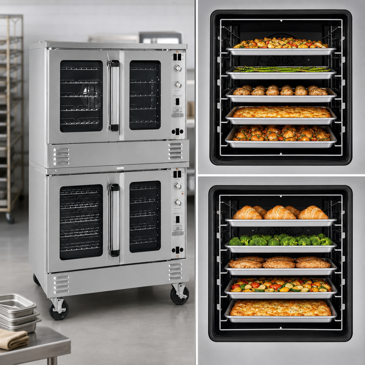 Product image #4 for Southbend Platinum Double Deck Full-Size Electric Convection Oven, Standard Depth, Solid State Controls, Dependent Doors