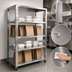 Thumbnail image #4 for Nemco Freestanding Stainless Steel 5-Shelf To-Go Shelf, 41-5/8
