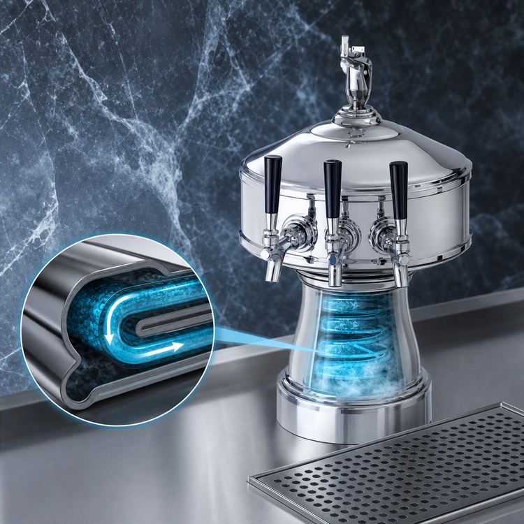 Product image #4 for Perlick Gambrinus 3-Faucet Countertop Glycol-Cooled Draft Beer Tower