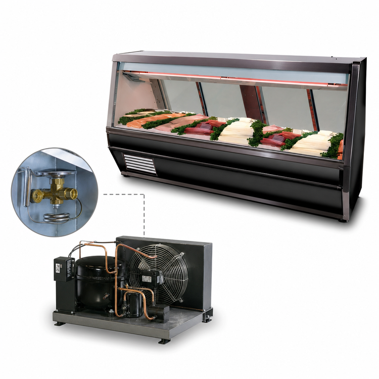 Product image #4 for Howard-McCray 40E Series 52-1/2-Inch Remote Fish and Poultry Service Case with Straight Glass, Stainless Steel, and LED Lighting