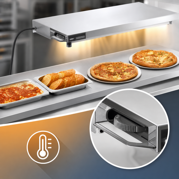 Product image #4 for Vollrath Cayenne® 48-Inch Left-Aligned Heated Shelf, Stainless Steel, 120V