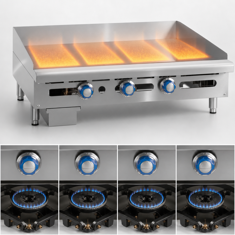 Product image #4 for Imperial ITG-48 48-Inch Countertop Gas Griddle with Thermostatic Controls