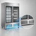 Thumbnail image #4 for IKON Refrigeration IB54FG Two-Section Glass Door Bottom-Mount Reach-In Freezer, 43.9 Cu. Ft.