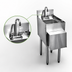 Thumbnail image #4 for CHOICE Free-Standing Underbar Hand Sink Unit with Gooseneck Faucet, 12 Inch Wide