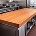 Thumbnail image #4 for Boos Block American Cherry Full-Length Rail Edge Grain Kitchen Countertop, 36 x 30 x 1-1/2 Inches, Varnique Finish